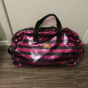 RARE🎉 Victoria's Secret PINK Sequin Luggage